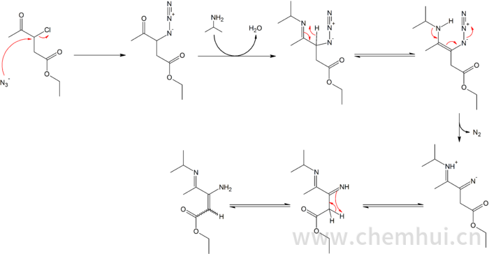 使用azide.的Γ-亚氨基-β-烯胺酯合成实施例